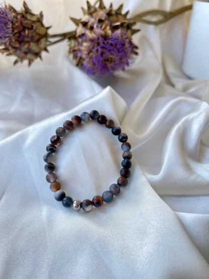 Bracelet perle semi précieuse 6mm