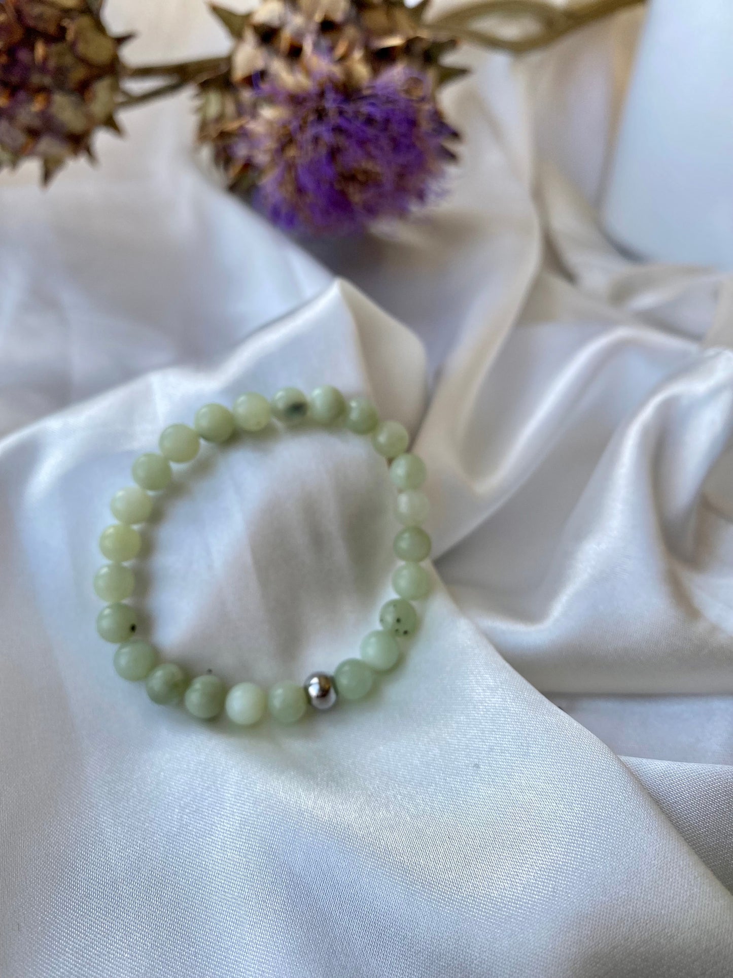 Bracelet perle semi précieuse 6mm